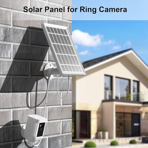 Solar Panel Charger for Ring Camera, Camcorder Solar Charger Compatible with Ring Stick Up Cam, Stick Up Cam Pro Battery, Spotlight Camera Plus Battery, Spotlight Cam Pro, 3W, 2 Pack in Kuwait