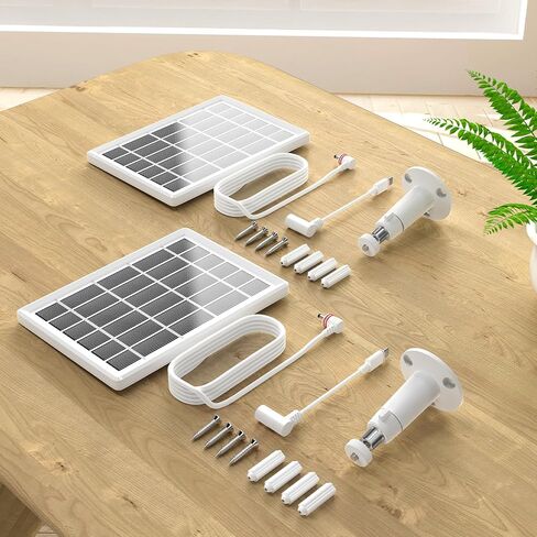 Solar Panel Charger for Ring Camera, Camcorder Solar Charger Compatible with Ring Stick Up Cam, Stick Up Cam Pro Battery, Spotlight Camera Plus Battery, Spotlight Cam Pro, 3W, 2 Pack in Kuwait