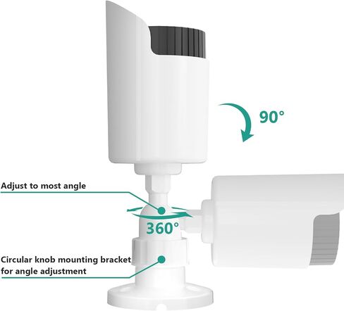 WALI Solar Powered Fake Camera with Motion Sensor Floodlight, 2 Pack, White | Dummy Cameras for Outside, Wireless Simulated Cam, Realistic Look, Larger Solar Panel, Weatherproof, Warning Sticker Included in Saudi Arabia