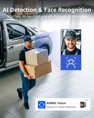 ANNKE 32CH 12MP PoE NVR with Facial Recognition, No HDD Included, Black | H.265+ Network Video Recorder, AI Motion Detection, Support 32pcs 12/8/5/4MP IP Cam, 16 Port Expandable, 4 SATAs Max 40TB in Kuwait