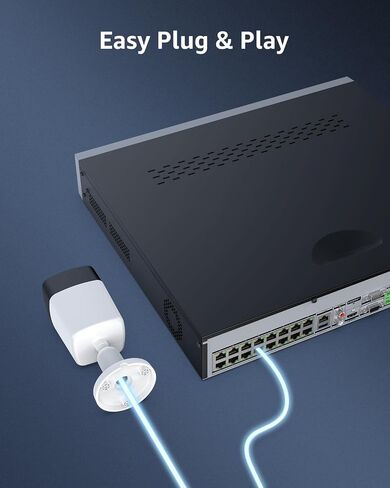 ANNKE 32CH 12MP PoE NVR with Facial Recognition, No HDD Included, Black | H.265+ Network Video Recorder, AI Motion Detection, Support 32pcs 12/8/5/4MP IP Cam, 16 Port Expandable, 4 SATAs Max 40TB in Kuwait