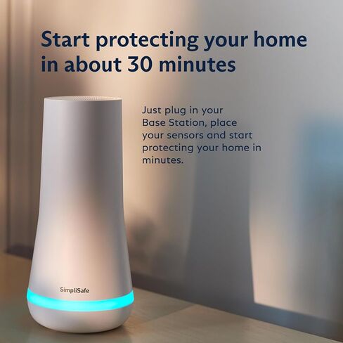 SimpliSafe 12 Piece Wireless Home Security System w/HD Camera - Optional 24/7 Professional Monitoring - No Contract - Compatible with Alexa and Google Assistant, White in Kuwait