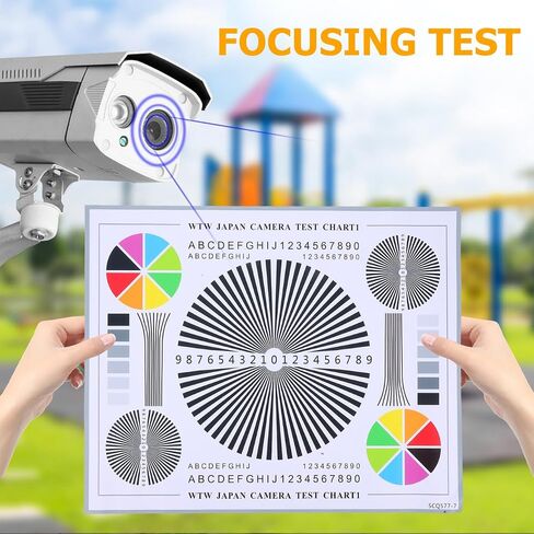 IMIKEYA Focus Calibration Card: Camera Lens Test Chart - CCTV Installation Tool & Security Alignment Accessory/Premium Equipment Color Wheel Lens Test Chart in Kuwait