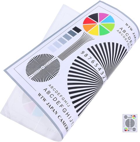 IMIKEYA Focus Calibration Card: Camera Lens Test Chart - CCTV Installation Tool & Security Alignment Accessory/Premium Equipment Color Wheel Lens Test Chart in Kuwait