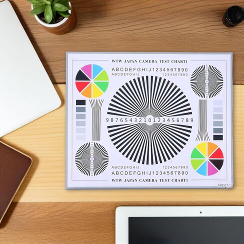 Toddmomy CCTV Focus Test Chart Lens Calibration Card 40x30cm Security Camera Testing Tool for Indoor Outdoor Installation and Lens Adjustment in Kuwait