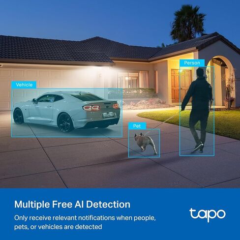 TP-Link Tapo 2K QHD Outdoor Pan/Tilt Wi-Fi Security Camera, 360° View, Motion Tracking, Color Night Vision, Free Person/Vehicle/Motion Detection, Cloud & SD Card Storage, 24/7 Recording, Tapo C520WS… in Kuwait