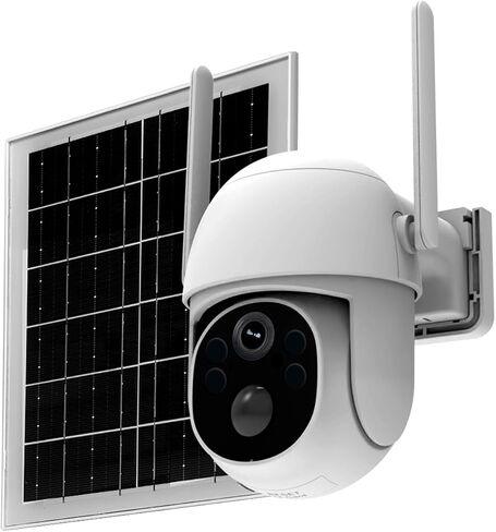 MOES 4G Cellular Solar Security Camera,No WiFi Needed,Lifetime Free Data | 2K Wireless Outdoor Surveillance, Color Night Vision, AI PIR Motion Sensor Detection, Built-in VSIM Card, Solar panel, 32GB in Kuwait