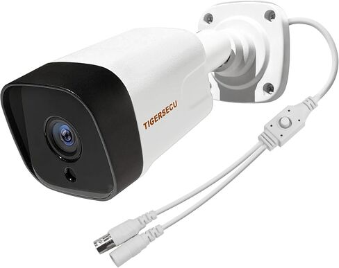 TIGERSECU 5MP Metal Long Range Security Camera for TVI/CVI/AHD/CVBS DVRs | Hybrid 4-in-1 with OSD Switch, Weatherproof for Indoor and Outdoor Use, Power Supply and Coaxial Cable Sold Separately in Kuwait