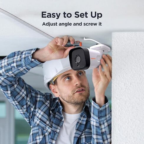 TIGERSECU 5MP Metal Long Range Security Camera for TVI/CVI/AHD/CVBS DVRs | Hybrid 4-in-1 with OSD Switch, Weatherproof for Indoor and Outdoor Use, Power Supply and Coaxial Cable Sold Separately in Kuwait