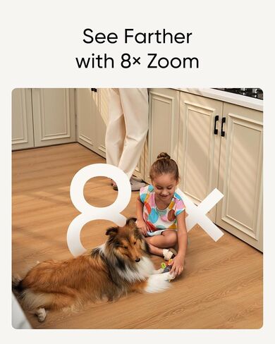 eufy Security 4K Indoor Cam S350, No Subscription, Dual Cameras, 8× Zoom, 360° Coverage, Works as a Pet Camera, Nanny/Senior/Baby Monitor, AI Auto-Tracking, Human/Pet/Cry Detection, 2.4/5 GHz Wi-Fi | 360° Coverage,Works as a Pet Camera,Nanny/Senior/Baby M in Kuwait