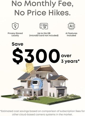 eufy Security 4K Indoor Cam S350, No Subscription, Dual Cameras, 8× Zoom, 360° Coverage, Works as a Pet Camera, Nanny/Senior/Baby Monitor, AI Auto-Tracking, Human/Pet/Cry Detection, 2.4/5 GHz Wi-Fi | 360° Coverage,Works as a Pet Camera,Nanny/Senior/Baby M in Kuwait