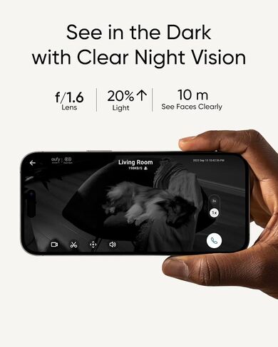 eufy Security 4K Indoor Cam S350, No Subscription, Dual Cameras, 8× Zoom, 360° Coverage, Works as a Pet Camera, Nanny/Senior/Baby Monitor, AI Auto-Tracking, Human/Pet/Cry Detection, 2.4/5 GHz Wi-Fi | 360° Coverage,Works as a Pet Camera,Nanny/Senior/Baby M in Kuwait