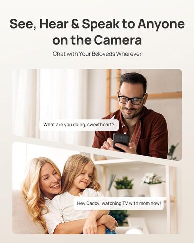 Anona 4K UHD Indoor Camera, Pet/Dog/Baby Security Camera with Phone App, 360°Pan-Tilt, 5G/2.4G Dual-Band Wi-Fi 6, Auto-Tracking, Person/Pet/Baby Crying Detection, Privacy Mode, Two-Way Audio, 2 Pack in Saudi Arabia