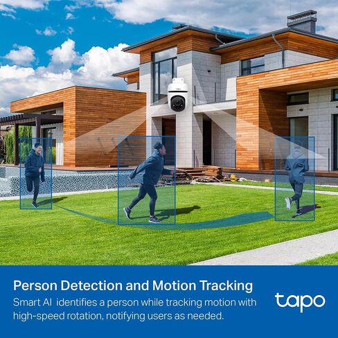 Tapo 1080P Outdoor Wired Pan/Tilt Security Wi-Fi Camera, 360° View, Motion Tracking, Works with Alexa & Google Home, Night Vision, Free AI Detection, Cloud & SD Card Storage(up to 512GB), Tapo C500… | 360° View, Motion Tracking, Works with Alexa & Google  in Kuwait