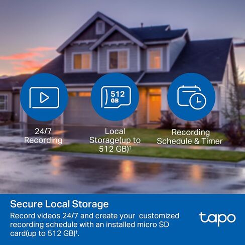 Tapo 1080P Outdoor Wired Pan/Tilt Security Wi-Fi Camera, 360° View, Motion Tracking, Works with Alexa & Google Home, Night Vision, Free AI Detection, Cloud & SD Card Storage(up to 512GB), Tapo C500… | 360° View, Motion Tracking, Works with Alexa & Google  in Kuwait