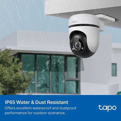 Tapo 1080P Outdoor Wired Pan/Tilt Security Wi-Fi Camera, 360° View, Motion Tracking, Works with Alexa & Google Home, Night Vision, Free AI Detection, Cloud & SD Card Storage(up to 512GB), Tapo C500… | 360° View, Motion Tracking, Works with Alexa & Google  in Kuwait