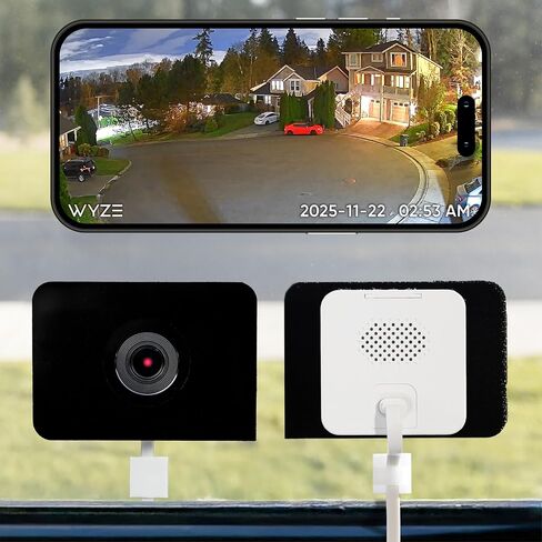 Wyze Window Camera, WiFi Indoor HD Home Security Camera, Upgraded Color Night Vision, Anti-Glare, AI-Powered Motion Detection, Easy & Quick Setup, 24/7 Recording, Works w/Alexa & Google in Kuwait