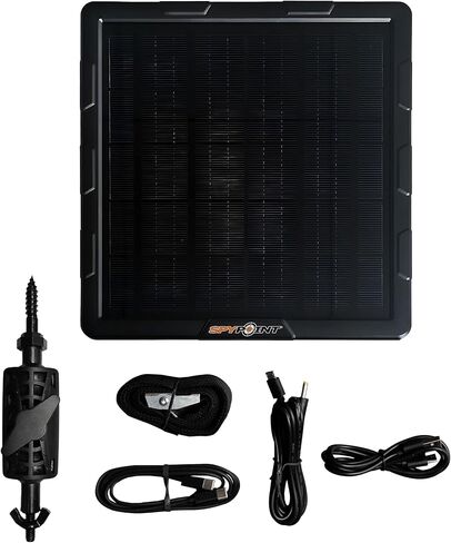SPYPOINT Flex-M Solar Bundle - Cellular Trail Camera with Solar Panel, Best in Hunting Accessories, No WiFi Needed, GPS, Night Vision, Motion Activated, Dual-Sim LTE, IP65 Water-Resistant Game Camera | - Includes Flex-M Camera Plus Splb-10 Compact Lithium in Kuwait