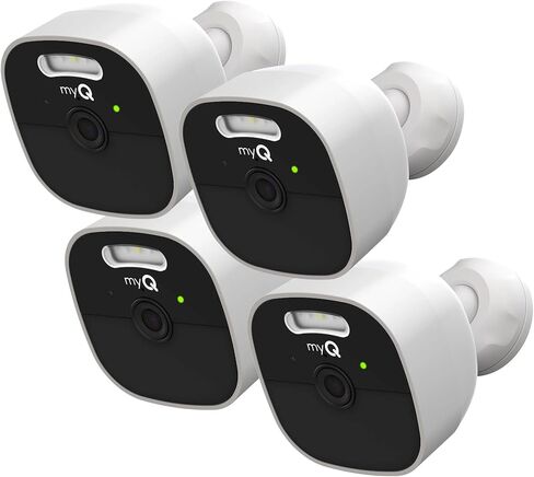 Chamberlain myQ Outdoor Battery Camera | 2K Camera, Color Night Vision, Spotlight, Motion Alerts, Live View with Two-Way Talk, Wireless, Weather-Resistant, Outdoor, White in Kuwait