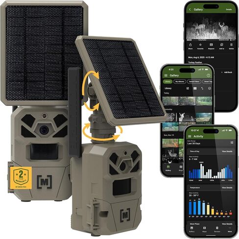 Moultrie Edge Solar Cellular Trail Camera - Integrated Solar, 40MP | Removable Li-ion battery, Scout from Anywhere, HD photos via Mobile app, 1080p video, multi-carrier, night vision in Kuwait