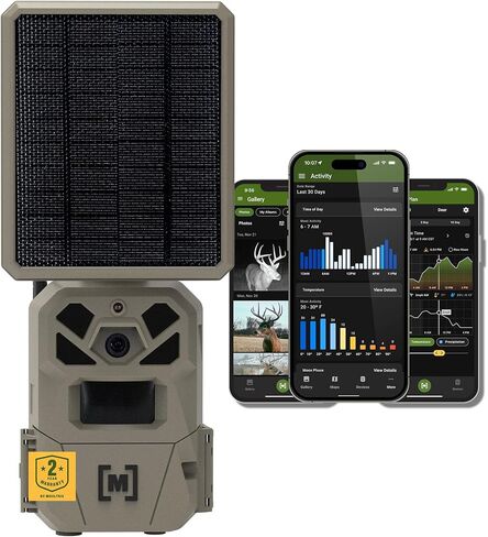 Moultrie Edge Solar Cellular Trail Camera - Integrated Solar, 40MP | Removable Li-ion battery, Scout from Anywhere, HD photos via Mobile app, 1080p video, multi-carrier, night vision in Saudi Arabia