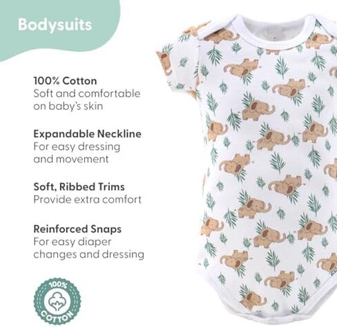 The Peanutshell Baby Layette Gift Set for Boys or Girls - Unisex Newborn to 9 Months Baby Clothes & Essentials - Wild Jungle in Kuwait