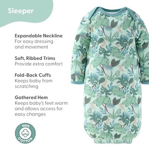 The Peanutshell Baby Layette Gift Set for Boys or Girls - Unisex Newborn to 9 Months Baby Clothes & Essentials - Wild Jungle in Kuwait