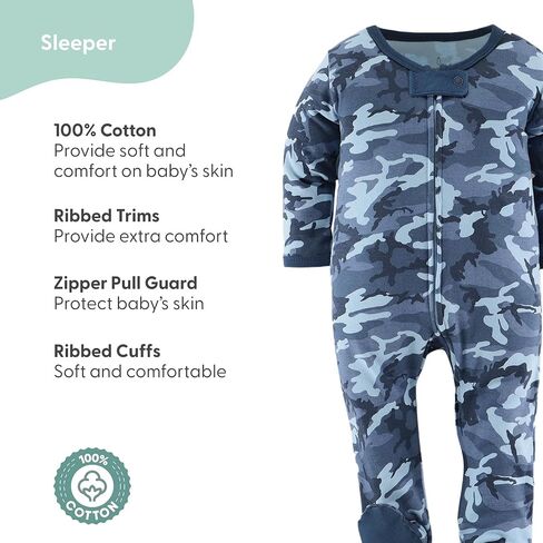 The Peanutshell Baby Layette Gift Set for Boys, Newborn Boy Gift Sets, Baby Clothes & Newborn Essentials Must-Have, Blue Camo in Kuwait