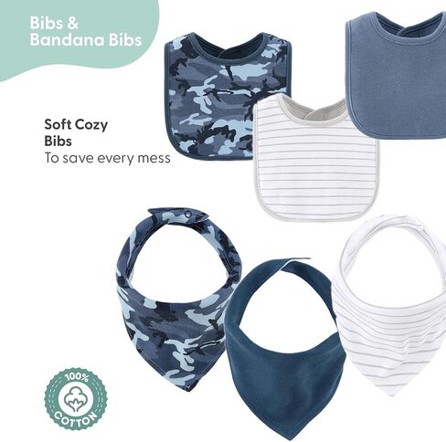 The Peanutshell Baby Layette Gift Set for Boys, Newborn Boy Gift Sets, Baby Clothes & Newborn Essentials Must-Have, Blue Camo in Kuwait