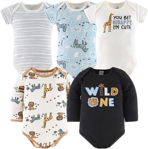 The Peanutshell Baby Layette Gift Set for Boys or Girls - Unisex Newborn Gift Sets, Baby Clothes & Essentials, Safari in Kuwait