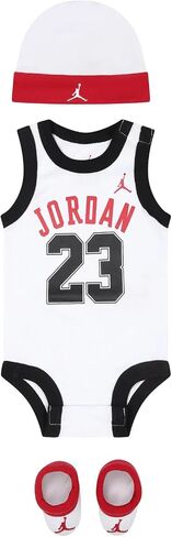 Michael Jordan Jumpman 3 Pc Infant Set (0-6 Months, (0836) White/Red) in Kuwait