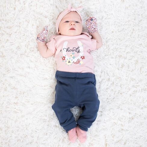 The Peanutshell Baby Layette Gift Set for Girls - 16 Piece New Born Girl Gift Set, Baby Clothes, 0-9 Months - Prairie Floral in Kuwait