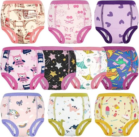 MooMoo Baby Toddler Potty Training Underwear for Boys and Girls Cotton 4T | Helps Handle Small Daytime Accidents, Helps Kids Recognize Wetness, Washable & Reusable for Potty Training in Kuwait
