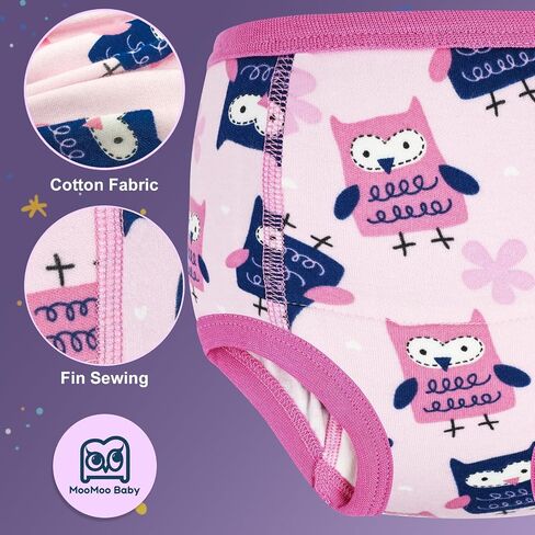 MooMoo Baby Toddler Potty Training Underwear for Boys and Girls Cotton 4T | Helps Handle Small Daytime Accidents, Helps Kids Recognize Wetness, Washable & Reusable for Potty Training in Kuwait