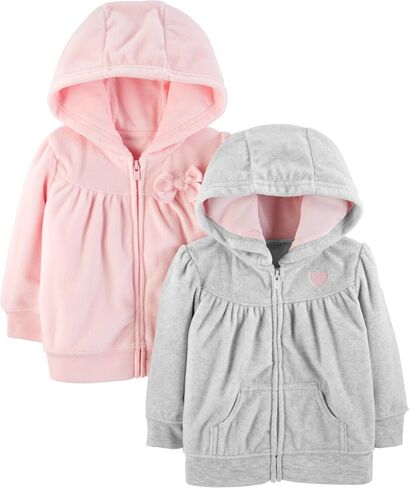Simple Joys by Carter's Girls' 2-Pack Full Zip Hoodies in Kuwait
