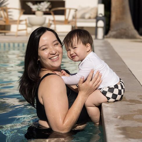 Tiny Twinkle Pull-Up Reusable Swim Diapers 2-Pack | Waterproof and UPF 50+ Sun Protection | Lightweight and Absorbent | Machine Washable(Sage,Black Checkers,0-6M) in Kuwait