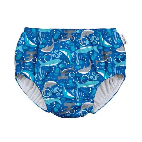 green sprouts Pull-up Reusable Absorbent Swim Diaper, Royal Blue Sharks, 24 Months in Kuwait