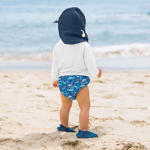 green sprouts Pull-up Reusable Absorbent Swim Diaper, Royal Blue Sharks, 24 Months in Kuwait