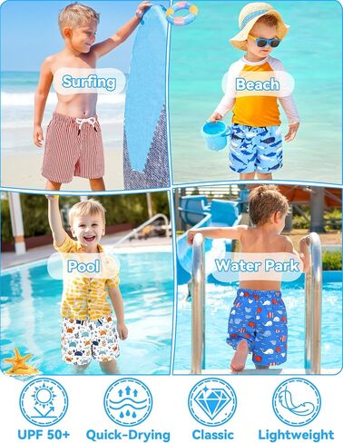 Toddler Boy Swim Trunks 4T Boys Swimsuit Toddler Swimming Trunks for Boys Swim Shorts Kids Bathing Suits Boy Swimsuit 4T in Kuwait