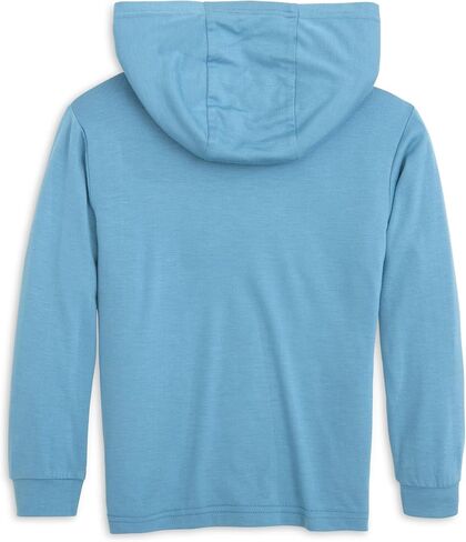 Free Fly Toddler Shade Hoodie - UPF 50+ Sun Protection Moisture Wicking, Breathable Bamboo Viscose Long Sleeve Kids Shirt - Bluestone, 4 Years in Kuwait