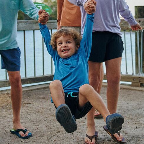 Free Fly Toddler Shade Hoodie - UPF 50+ Sun Protection Moisture Wicking, Breathable Bamboo Viscose Long Sleeve Kids Shirt - Bluestone, 4 Years in Kuwait