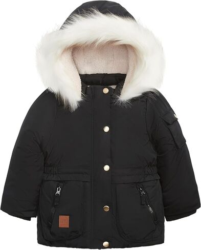 LONDON FOG Baby Girls' Heavyweight Utility Parka With Cozy Trim Hood in Kuwait