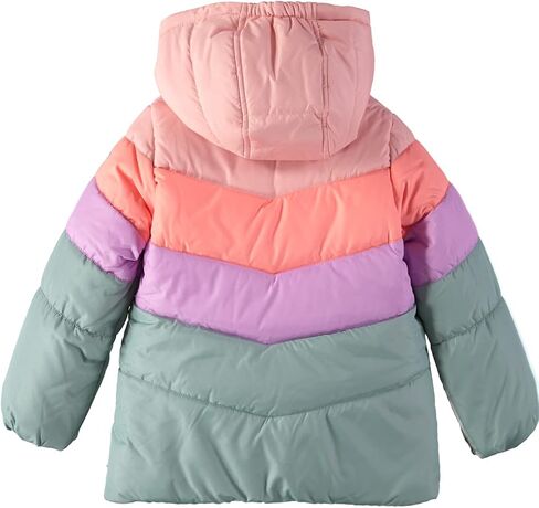 OSHKOSH B'GOSH Girls' Perfect Colorblocked Heavyweight Jacket Coat (12 Months, Pastel Multicolor) in Kuwait
