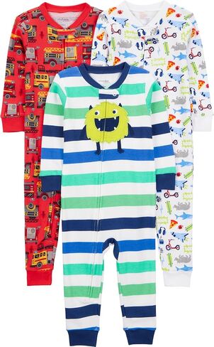 Simple Joys by Carter's Babys' 3 pack Snug Fit Footless Cotton Pajamas in Kuwait