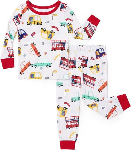 PATPAT Bamboo Viscose Pajama Sets for Toddler Boys & Girls Baby Kids, Ultra-soft Snug fit Pjs Sleepers for Birthday Holiday in Kuwait