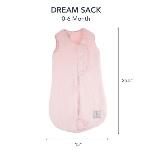 Little Giraffe Chenille Dream Sack, Pink - 1 TOG Sleep Sack 0-6 Months with Double-Zipper Design for Easy Diaper Changes - Ultra-Soft Baby Wearable Blanket with Chin and Zipper Guards in Saudi Arabia