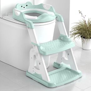 Meulife Potty Training Seat, Upgrade 2 in 1 Potty Training Toilet for Toddler, Toddler Toilet Seat for Boys Girls with Support Bar, Anti-Slip Pad and Step Stool (Pink) in Saudi Arabia