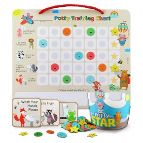 Potty Training Chart with 35 Stickers, 3 Reminder Stickers and Crown for Toddlers Boys and Girls - Potty Training Rewards for Kids - Fireman in Saudi Arabia