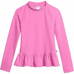 City Threads Girls Long Sleeve Rashguard UPF 50+ Made in USA, Girls' Rash Guard Shirts with Sun Protection in Saudi Arabia