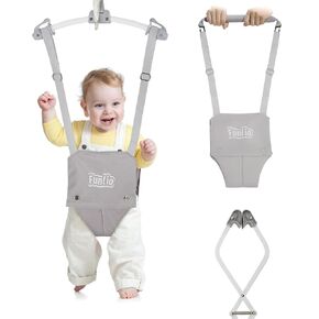 FUNLIO Baby Door Jumper for 6-24 Months (with Door Clamp), Baby Jumper Doorway with Strong Spring & Adjustable Strap, Portable Infant Baby Bouncer, Easy to Assemble, Bearing 40 Lbs, CPC & CE Certified in Saudi Arabia